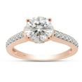 thumbnail image 1 of 1 4/9 ct. t.w Center 7MM Round Cut Lab Created Moissanite Diamond Solitaire Engagement Ring For Women In 10K Solid Rose Gold (G-H Color, VVS1 Clarity, 1.45 Cttw)-7, 1 of 7
