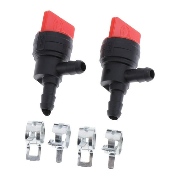 1/4"""" 90 Degree Fuel Shut Off with 4 clamp For 35857