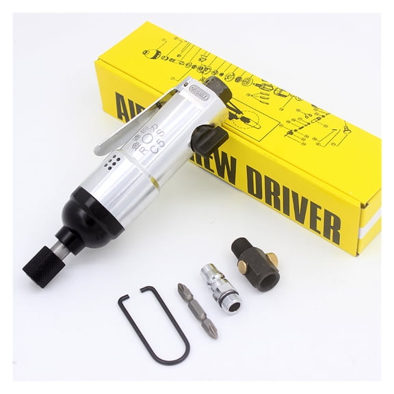 1/4" 9000rpm Pneumatic Air Screwdriver with Straight Handle Self-Locking Chuck Reversable Air Tool for Home Office Factory ,Efficient and Reliable