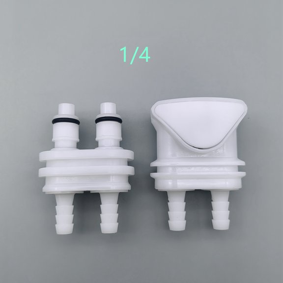 1-4 A Set - Plastic Quick Replacement CPC Double Drain and Access Valve, Globe Valve, 5 Pieces