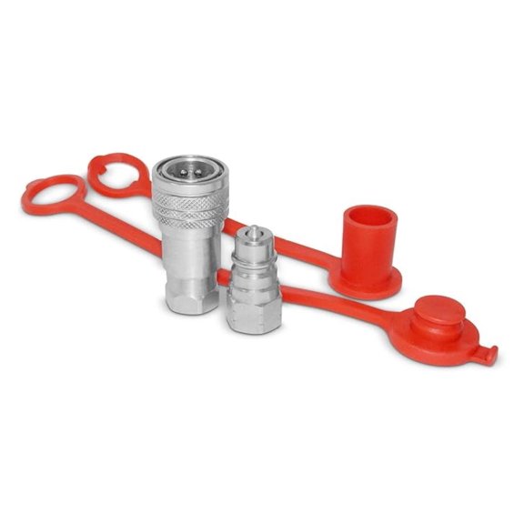 1/4" Ag ISO 5675 Hydraulic Quick Connect Coupler Set, 3/8" SAE - Agriculture, Construction & Logging