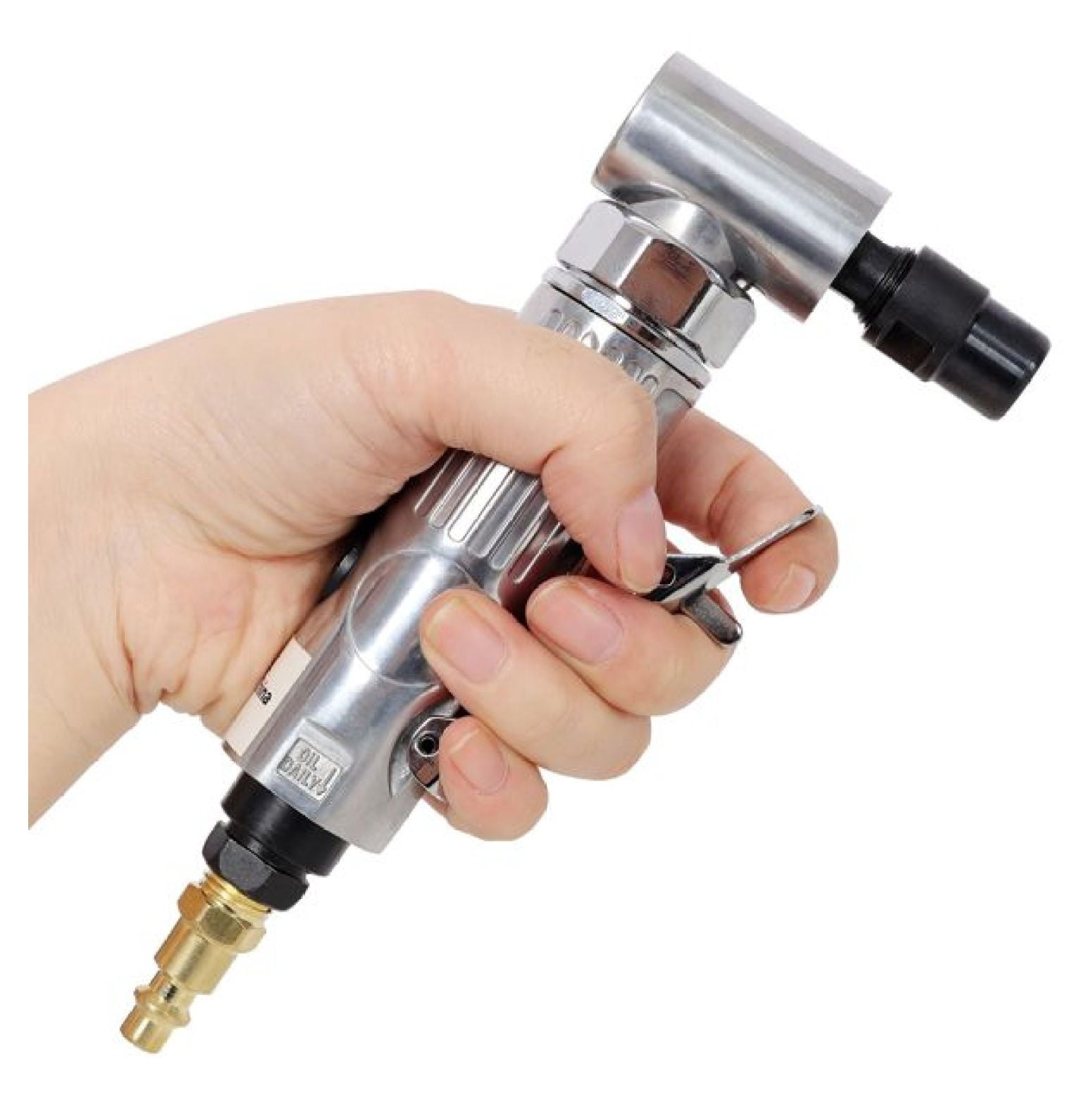 1/4" Air Angle Die Grinder - Mini Pneumatic Angle Grinder, Ball Bearing, 90 Degree Adjustable Head for Grinding, Polishing, Deburring & Porting