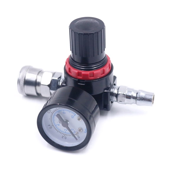 1/4 Air Regulator Lightweight Air Compressor Regulator with Gauge Controls Air for Air Tools Easy Installs
