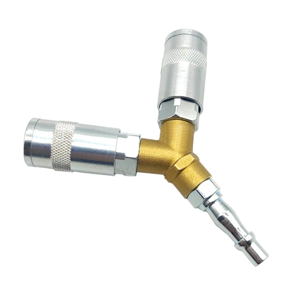 1/4"Airline Hose- Connectors 3 Way Air Compressor Fittings Y Connector Splitter Male/Female Thread Quick Release Coupler