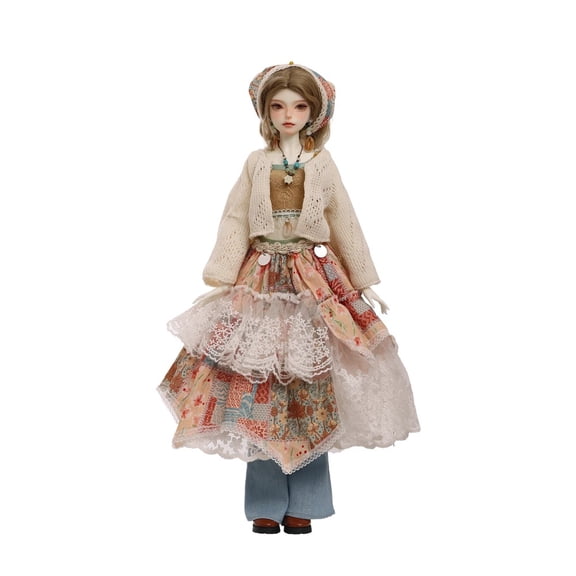 1/4 BJD Doll Julia E Full Set Bohemian Forest Maiden Vacation Style Doll Outfit Original Changeable Clothing Figure