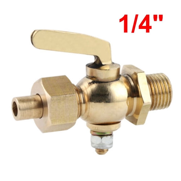 1/4\" BSP Male Bronze Brass Handle Faucet Petcock Tap Water