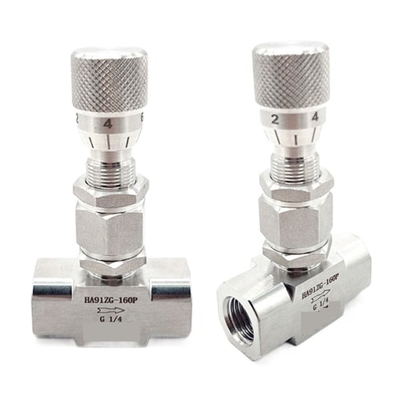 1/4" BSP NPT Female Bulkhead 304 Stainless Steel Shut Off Needle Valve Flow Mirco Regulating Metering ,Excellent Performance