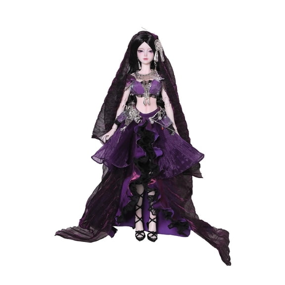 1/4 Ball Jointed Doll Yiran Full Set Ethnic Purple Lolita Style Heir Sorceress Magic Girl Resin Figure