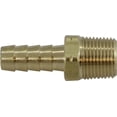 thumbnail image 1 of 1/4 Barb X 1/4 BSPT Male Adapter, Hose Barb, Brass Fittings, 1 of 1