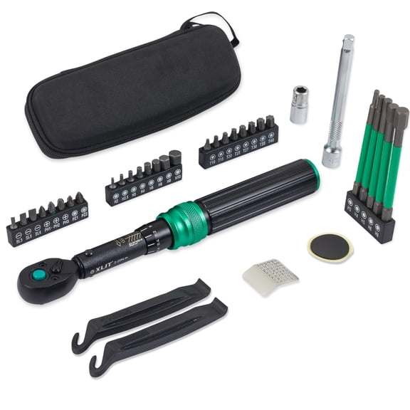 1/4" Bike Torque Wrench Set, 35 PCS Bicycle Click Torque Wrench and Bit Set, 17.7-177 in·lb/2-20Nm, Dual-Direction Adjustable 72 Tooth Ratchet, ±3% Accuracy, Road/Mountain Bike Cycling Tool Kit