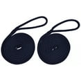 thumbnail image 1 of 1/4" Black Fender Line For Boats - Double Braided Nylon 6 Feet Marine Rope - 2 Pack, 1 of 5