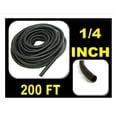 thumbnail image 1 of 1/4" Black Split Loom Wire Hose Flexible Tubing Wire Cover Audio Stereo - (200' FT), 1 of 10