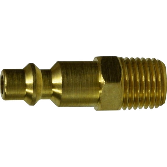 1/4 Body 1/4 MIP Ind Brass Plug, 1/4 Industrial Interchange, Pneumatics