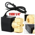 thumbnail image 1 of 1/4" Brass Electric Solenoid Pneumatic Valve NPT Air Gas Water N/C AC110V-120V Portable, 1 of 11