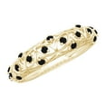 thumbnail image 1 of Rosec Jewels Natural Black Onyx Filigree Band Ring for Women, 10K Yellow Gold, US 9.00, 1 of 6