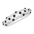 thumbnail image 1 of Rosec Jewels Natural Black Onyx Filigree Band Ring for Women, 925 Sterling Silver, US 5.50, 1 of 6