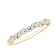 thumbnail image 1 of Rosec Jewels Natural Diamond Anniversary Ring (HI-SI Quality) - Round and Marquise Diamond Half Eternity Ring - Ready to Gift, 14K Yellow Gold, US 7.50, 1 of 8