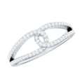 thumbnail image 1 of Rosec Jewels Natural Diamond Knot Promise Ring for Women (HI-SI Quality) - Interlocking Ring - Ready to Gift for Valentines Day, 10K White Gold, US 10.50, 1 of 9