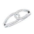 thumbnail image 1 of Rosec Jewels Natural Diamond Knot Promise Ring for Women (HI-SI Quality) - Interlocking Ring - Ready to Gift for Valentines Day, 925 Sterling Silver, US 4.00, 1 of 9