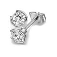 thumbnail image 1 of 1.4 CT Round Cut Bezel Set Solitaire Diamond Stud Earring, 1 of 1