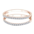 thumbnail image 1 of 1/4 CT Round Cut Natural White Diamond Enhancer Engagement Wrap Ring For women In 10K Solid Rose Gold (Color: I-J, Clarity: I2-I3, 0.25 Cttw) -8, 1 of 8