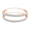 thumbnail image 1 of AFFY 0.25CT Round Cut White Cubic Zirconia Enhancer Guard Ring in 14K Rose Gold over Sterling Silver-5.5, 1 of 8