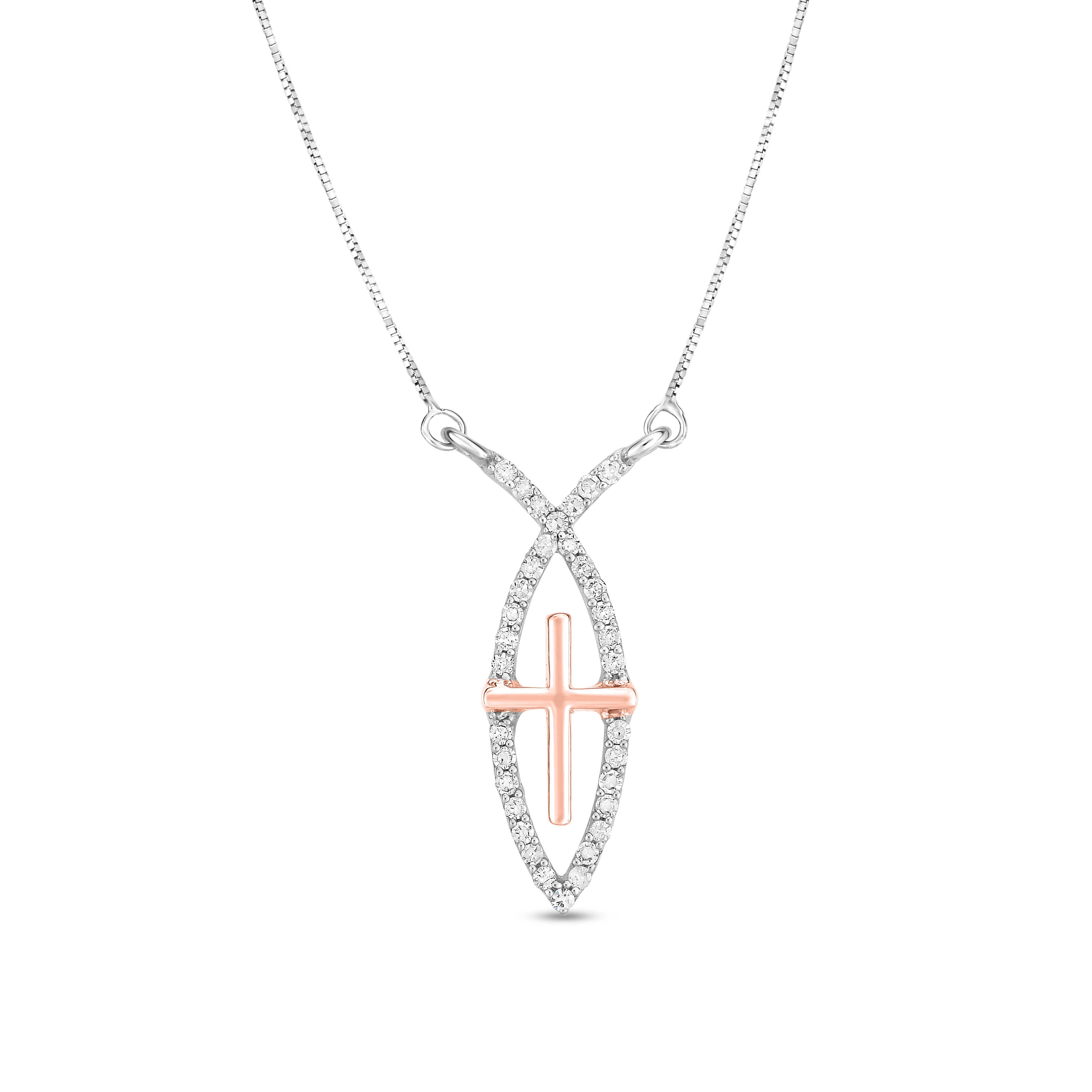 Ichthus clearance cross necklace