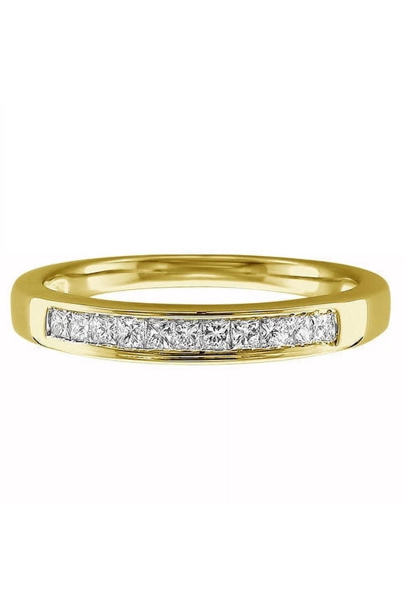 1/4 CT. T.W. Princess-Cut Diamond Wedding Band in 14K White Gold