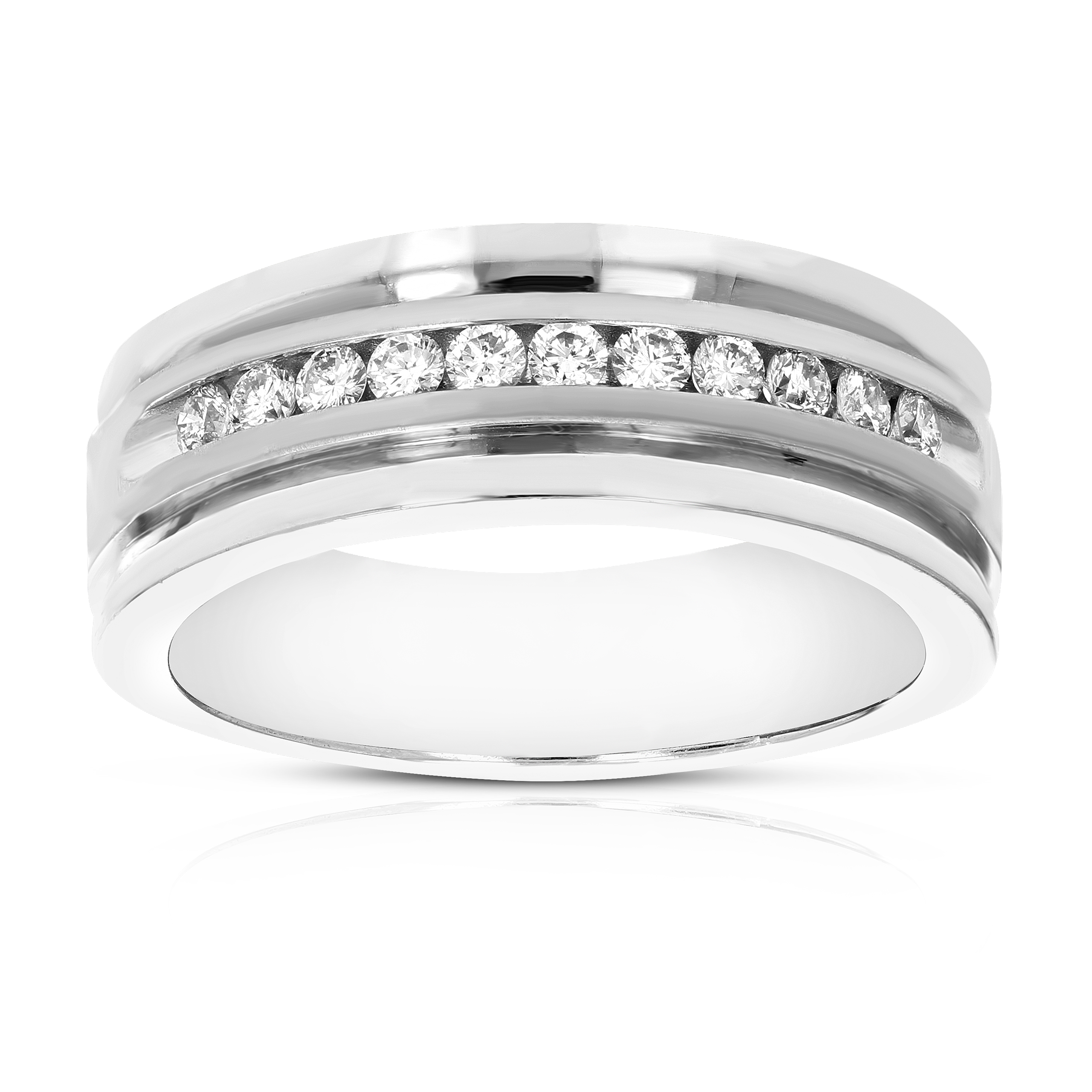 1/4 CTTW SI1-SI2 11 Stone Certified Machine Diamond Wedding Band