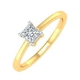 thumbnail image 1 of 1/4 Carat 4-Prong Set Princess Cut Diamond Solitaire Engagement Ring Band in 14K Yellow Gold (Ring Size 4.5), 1 of 4
