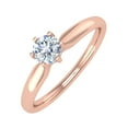 thumbnail image 1 of 1/4 Carat 6-Prong Set Diamond Solitaire Engagement Ring Band in 10K Rose Gold (Ring Size 7.75), 1 of 4