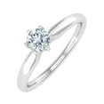 thumbnail image 1 of 1/4 Carat 6-Prong Set Diamond Solitaire Engagement Ring Band in 14K White Gold (Ring Size 7), 1 of 4