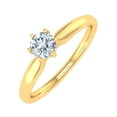 thumbnail image 1 of 1/4 Carat 6-Prong Set Diamond Solitaire Engagement Ring Band in 14K Yellow Gold (Ring Size 4.5), 1 of 4