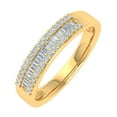 thumbnail image 1 of 1/4 Carat Baguette and Round Shape Diamond Wedding Band Ring in 10K Yellow Gold (Ring Size 11), 1 of 6
