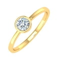 thumbnail image 1 of 1/4 Carat Bezel Set Diamond Solitaire Engagement Ring Band in 10K Yellow Gold (Ring Size 6.25), 1 of 4