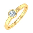 thumbnail image 1 of 1/4 Carat Bezel Set Diamond Solitaire Engagement Ring Band in 14K Yellow Gold (Ring Size 10.25), 1 of 4