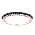 thumbnail image 1 of AFFY 1/4 Carat Black Round Natural Diamond Half Eternity Band Ring In 10K Solid Rose Gold-Ring Size-5, 1 of 2