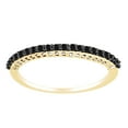 thumbnail image 1 of AFFY 1/4 Carat Black Round Natural Diamond Half Eternity Band Ring In 10K Solid Yellow Gold-Ring Size-8, 1 of 2