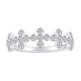 thumbnail image 1 of AFFY 1/4 Carat CT Round White Natural Diamond Vintage Flower Wedding Band Ring 10k Solid White Gold (I-J Color, I2-I3 Clarity, 0.25 Cttw) Ring Size-5.5, 1 of 3