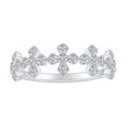 thumbnail image 1 of AFFY 1/4 Carat CT Round White Natural Diamond Vintage Flower Wedding Band Ring 10k Solid White Gold (I-J Color, I2-I3 Clarity, 0.25 Cttw) Ring Size-7, 1 of 3