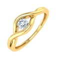 thumbnail image 1 of 1/4 Carat Channel Set Diamond Solitaire Engagement Ring Band in 10K Yellow Gold (Ring Size 4), 1 of 4