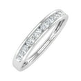 thumbnail image 1 of 1/4 Carat Channel Set Diamond Wedding Band Ring in 14K White Gold - IGI Certified (Ring Size 5.75), 1 of 6