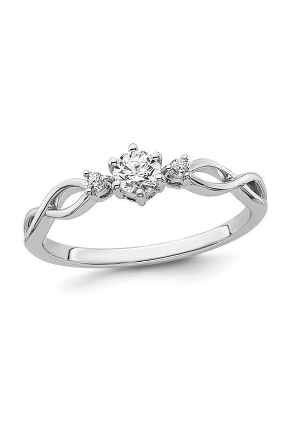 1/4 Carat (Ctw) Diamond Infinity Promise Ring in 14K White Gold (SIZE 7) for Women