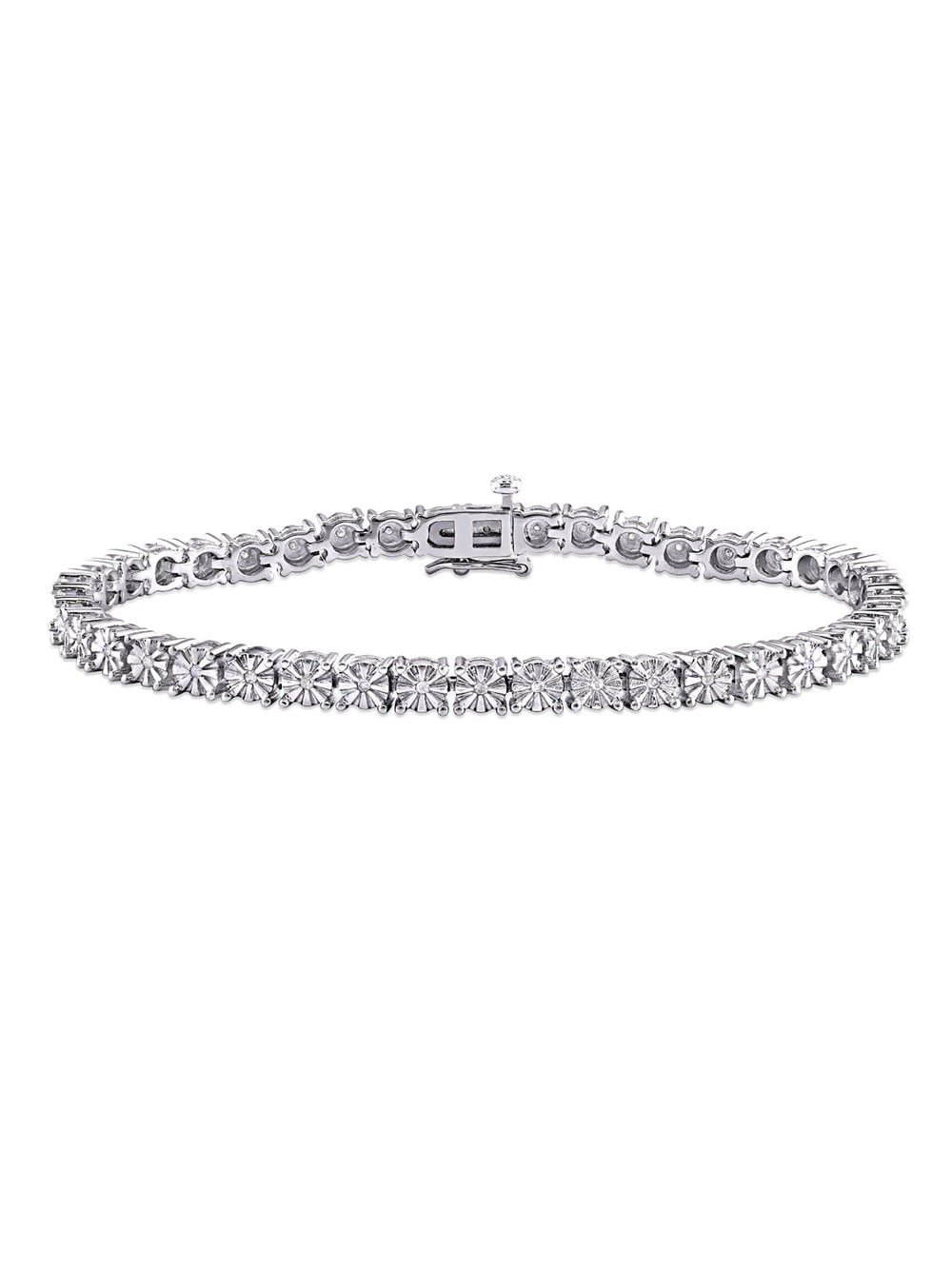 GEM AND HARMONY 1/4 Carat (Ctw) Diamond Tennis Bracelet in Sterling Silver