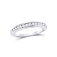 thumbnail image 1 of 1/4 Carat (Ctw G-H, I1-I2) Diamond Wedding Band Ring in 14K White Gold for Women, 1 of 5