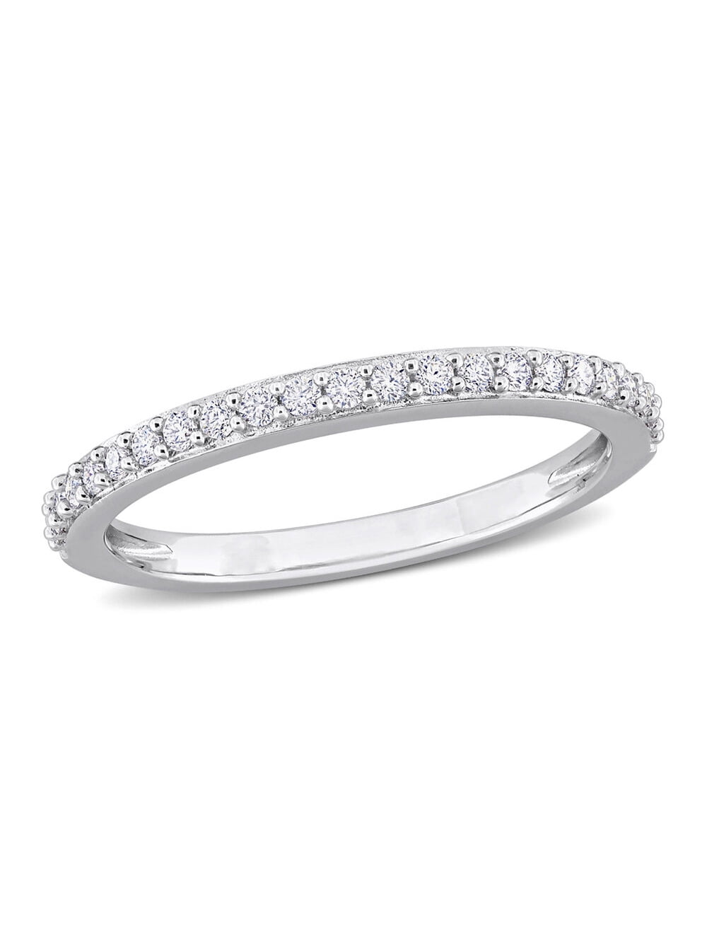 1/4 Carat (Ctw) Lab-Created Moissanite Eternity Ring Band in Sterling ...