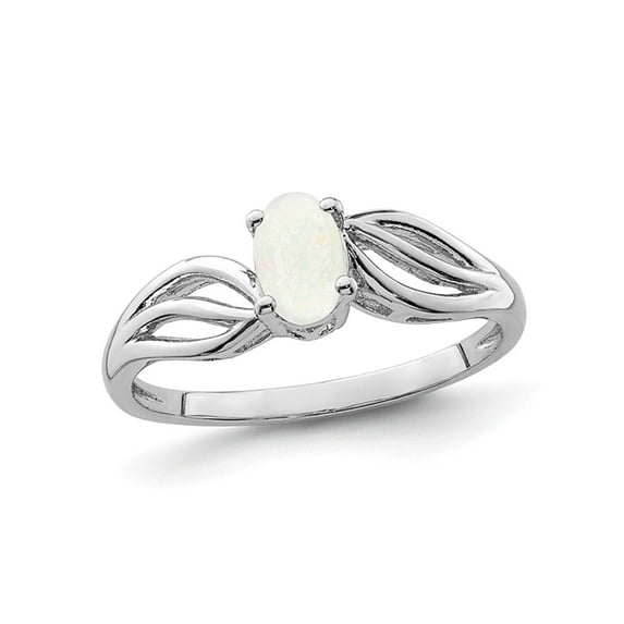 Gem & Harmony 1/4 Carat (Ctw) Lab-Created Opal Ring in Sterling Silver for Women