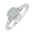 thumbnail image 1 of 1/4 Carat Diamond Engagement Rings in 10K White Gold - IGI Certified (Ring Size 8), 1 of 4