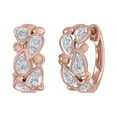 thumbnail image 1 of 1/4 Carat Diamond Hoop Earrings in 10K Rose Gold - IGI Certified, 1 of 3