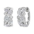 thumbnail image 1 of 1/4 Carat Diamond Hoop Earrings in 10K White Gold - IGI Certified, 1 of 3